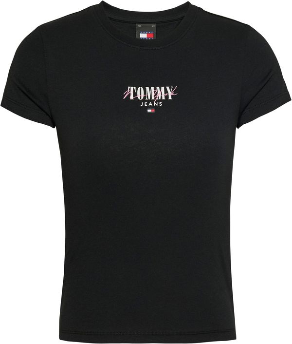 Tommy Jeans Curve Tommy Jeans Curve Majica 'Essential'  mornarska / roza / črna / bela