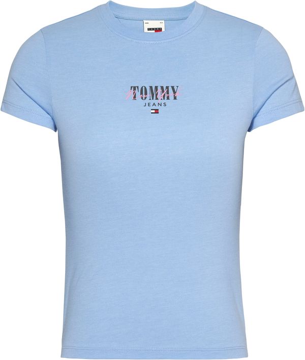 Tommy Jeans Curve Tommy Jeans Curve Majica 'Essential'  mornarska / svetlo modra / roza / rdeča