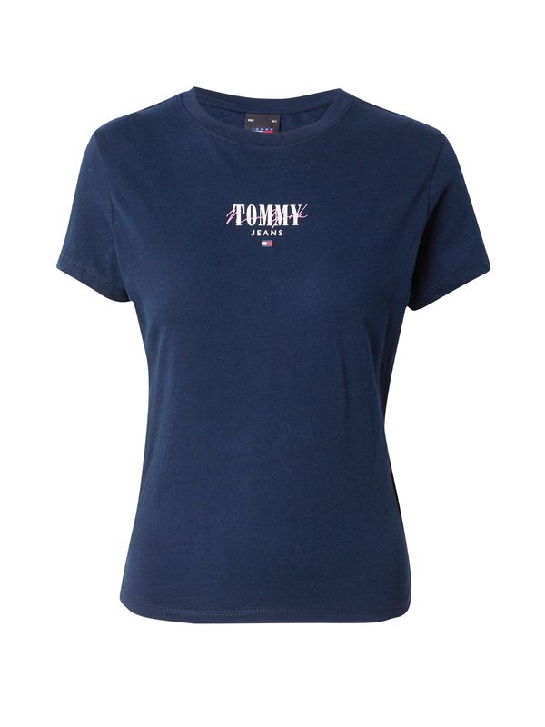Tommy Jeans Curve Tommy Jeans Curve Majica 'ESSNTL'  mornarska / roza / rdeča / bela