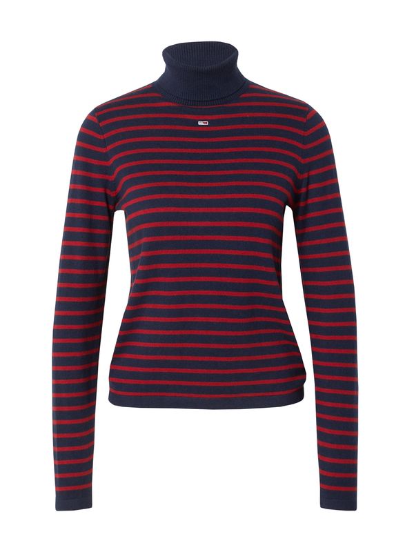 Tommy Jeans Curve Tommy Jeans Curve Pulover 'ESSENTIAL'  mornarska / rdeča