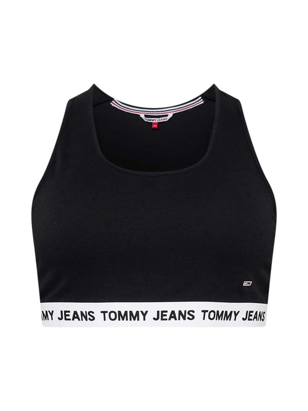 Tommy Jeans Curve Tommy Jeans Curve Top  črna / bela