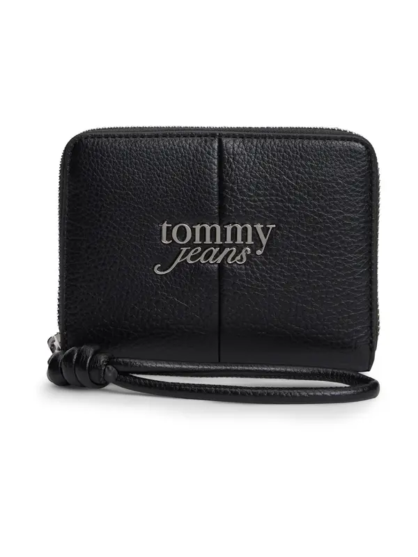 Tommy Jeans Tommy Jeans Denarnica 'Bold'  črna / srebrna