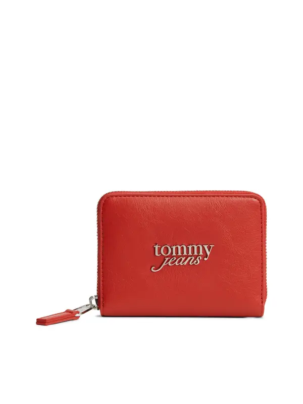 Tommy Jeans Tommy Jeans Denarnica 'Logo Plaque Zip-around'  živo rdeča