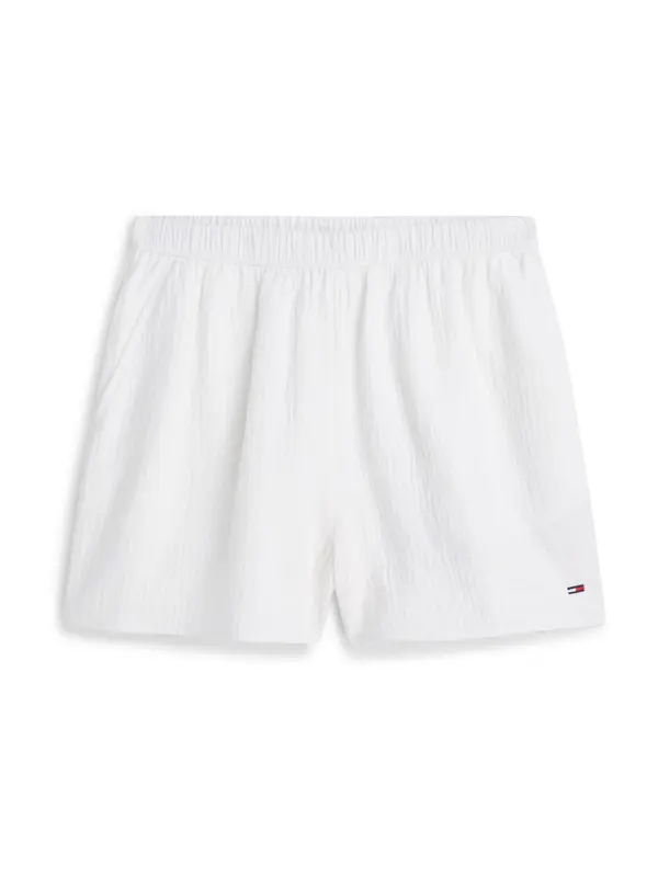 Tommy Jeans Tommy Jeans Hlače 'Crinkle Textured Relaxed'  bela