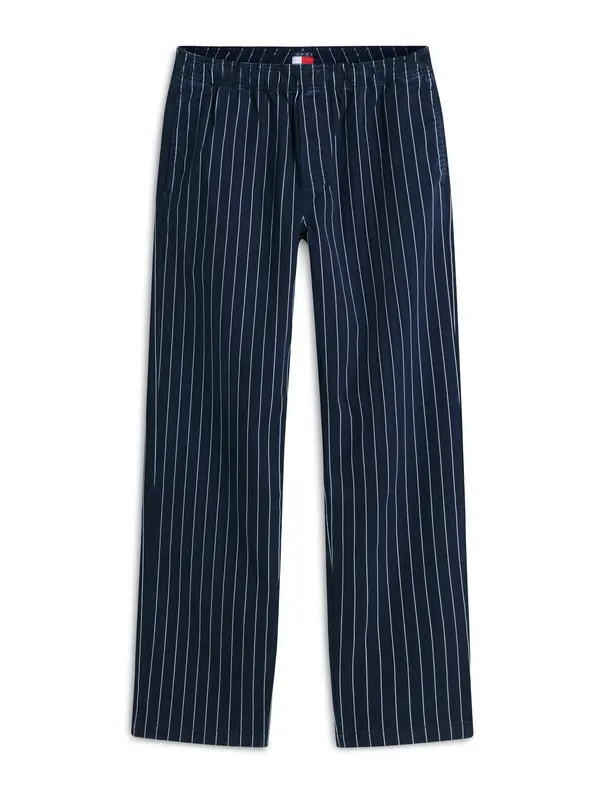 Tommy Jeans Tommy Jeans Hlače 'Jaimie Relaxed Pinstripe'  marine / bela
