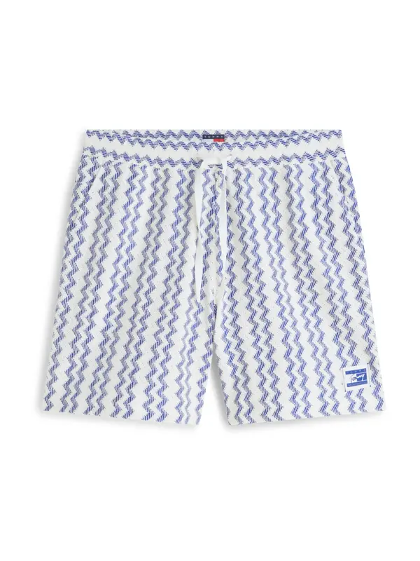 Tommy Jeans Tommy Jeans Hlače 'Open Textured Logo Label'  modra / bela