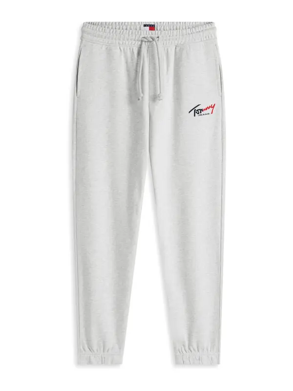Tommy Jeans Tommy Jeans Hlače 'Signature Logo Cuffed'  svetlo siva