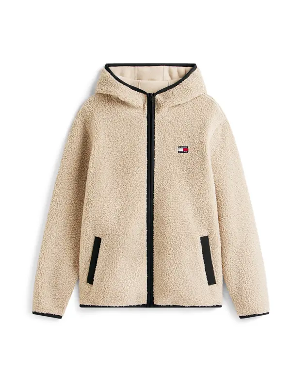 Tommy Jeans Tommy Jeans Jopa iz flisa  bež / črna