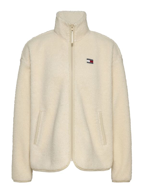 Tommy Jeans Tommy Jeans Jopa iz flisa  chamois / marine / temno rdeča / bela