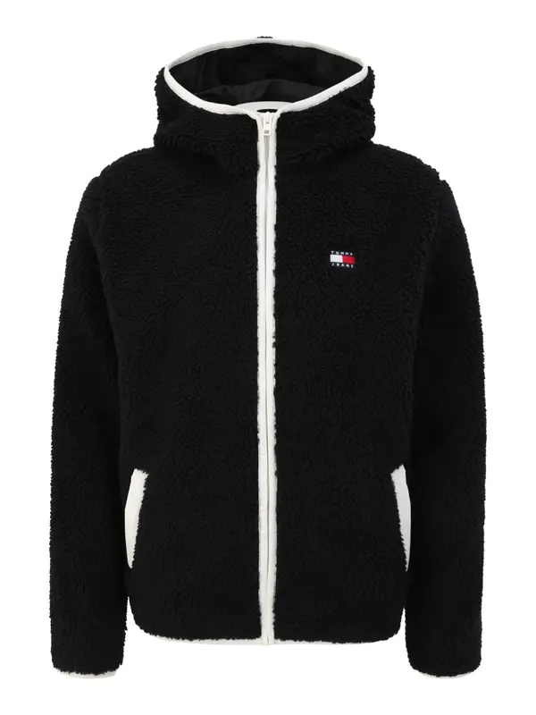 Tommy Jeans Tommy Jeans Jopa iz flisa  črna / bela