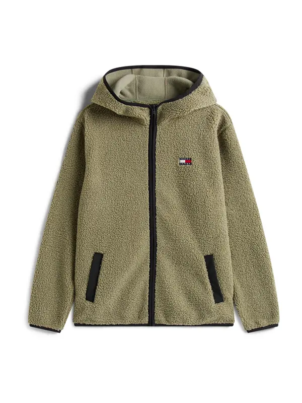 Tommy Jeans Tommy Jeans Jopa iz flisa  svetlo zelena / črna