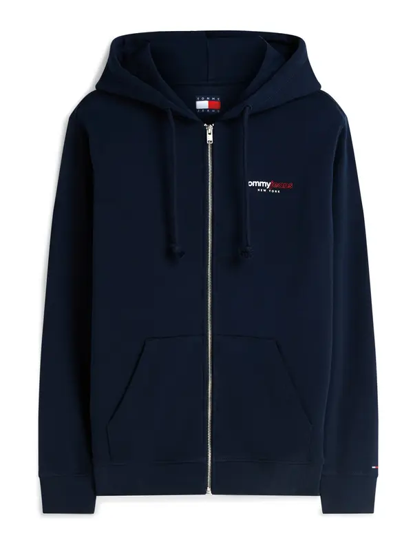 Tommy Jeans Tommy Jeans Jopa na zadrgo 'Back Logo Zip-thru'  mornarska / rdeča / bela