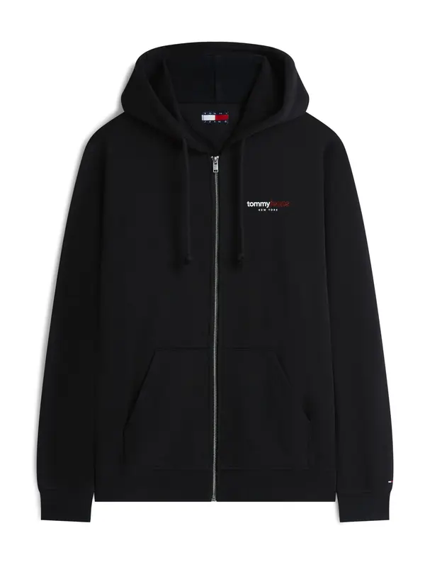 Tommy Jeans Tommy Jeans Jopa na zadrgo 'Back Logo Zip-thru'  rdeča / črna / bela