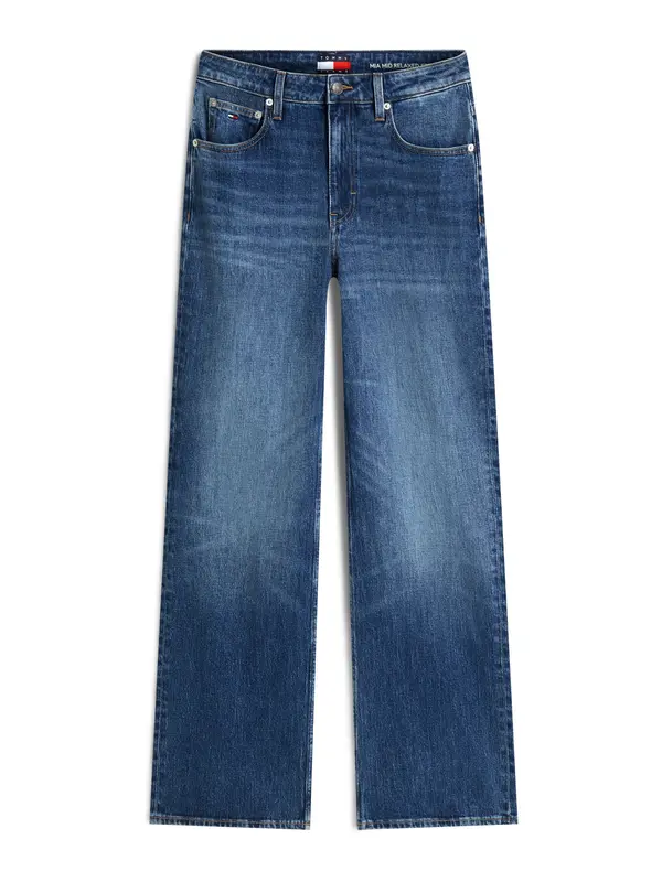 Tommy Jeans Tommy Jeans Kavbojke 'Mia Mid Rise Relaxed Straight'  modra