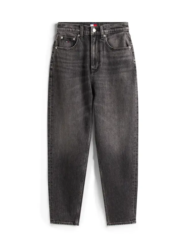 Tommy Jeans Tommy Jeans Kavbojke 'Ultra High Rise Mom Tapered Leg Black'  siv denim