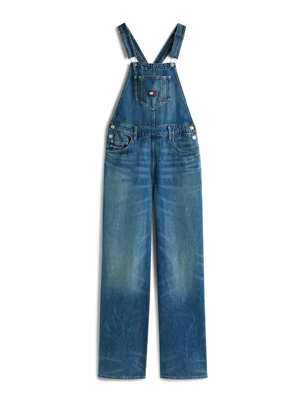 Tommy Jeans Tommy Jeans Kavbojke z naramnicami 'Mia'  moder denim