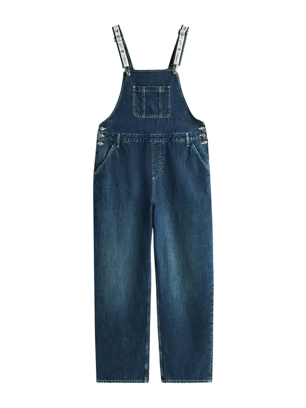 Tommy Jeans Tommy Jeans Kavbojke z naramnicami  moder denim