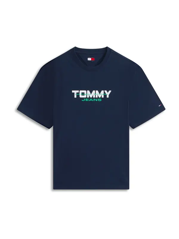 Tommy Jeans Tommy Jeans Majica '90S'  marine / svetlo zelena / bela