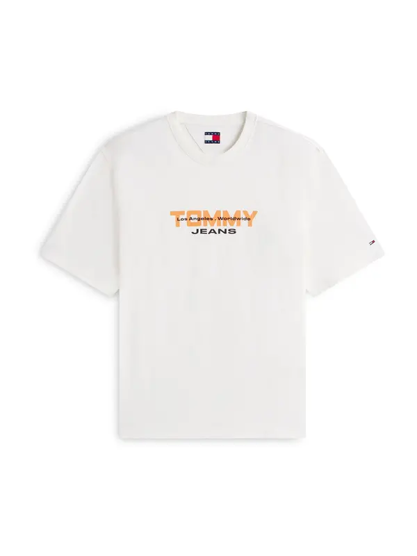 Tommy Jeans Tommy Jeans Majica '90S'  oranžna / črna / bela