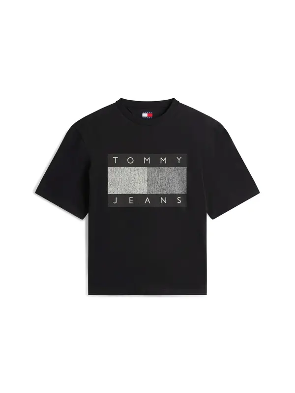 Tommy Jeans Tommy Jeans Majica '90S'  siva / svetlo siva / črna