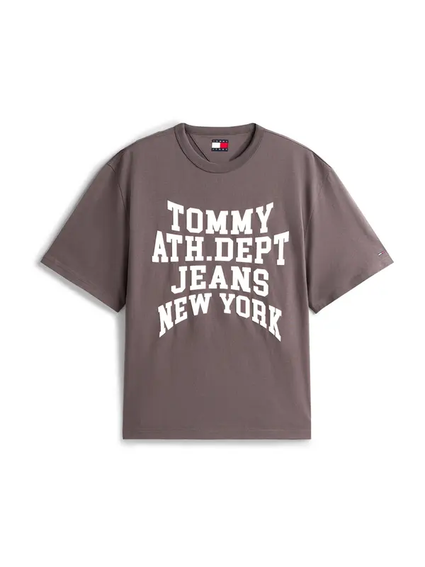 Tommy Jeans Tommy Jeans Majica '90S VARSITY'  ecru / kostanj rjava