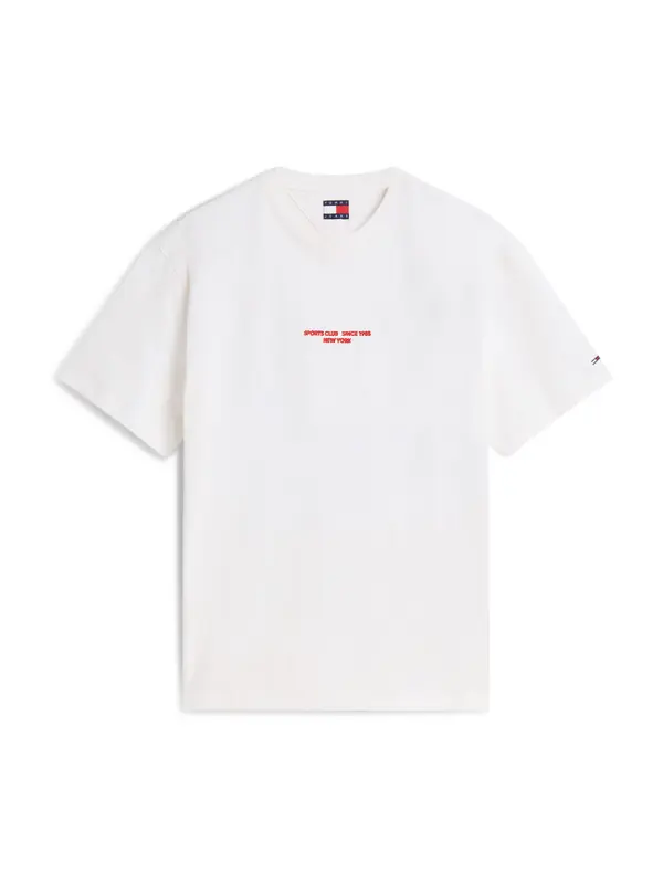 Tommy Jeans Tommy Jeans Majica 'Back Graphic Relaxed'  modra / pastelno rumena / rdeča / bela