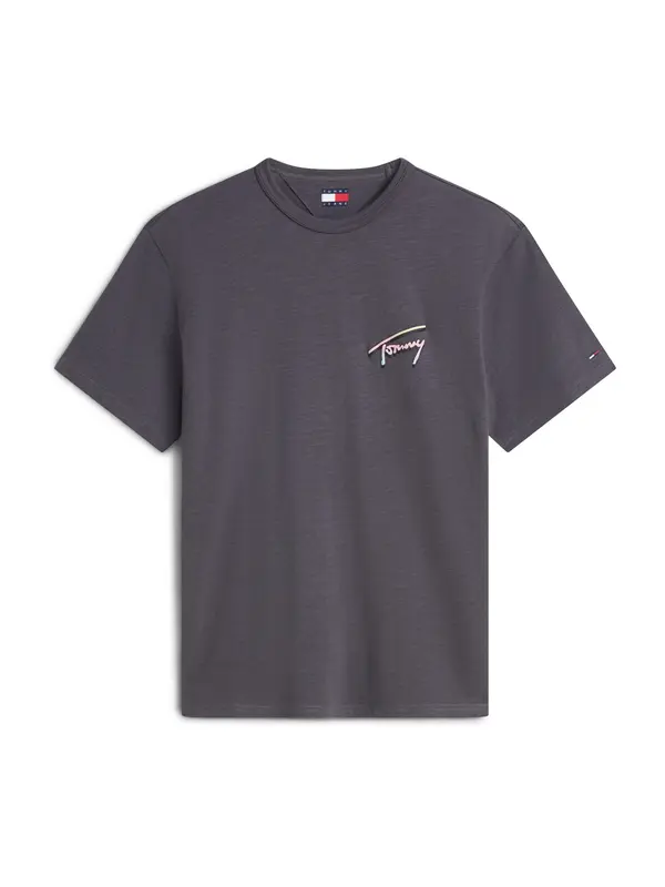 Tommy Jeans Tommy Jeans Majica 'Back Graphic Textured Relaxed'  svetlo modra / apno / temno siva / roza