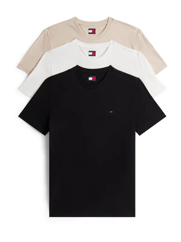 Tommy Jeans Tommy Jeans Majica  bež / črna / bela