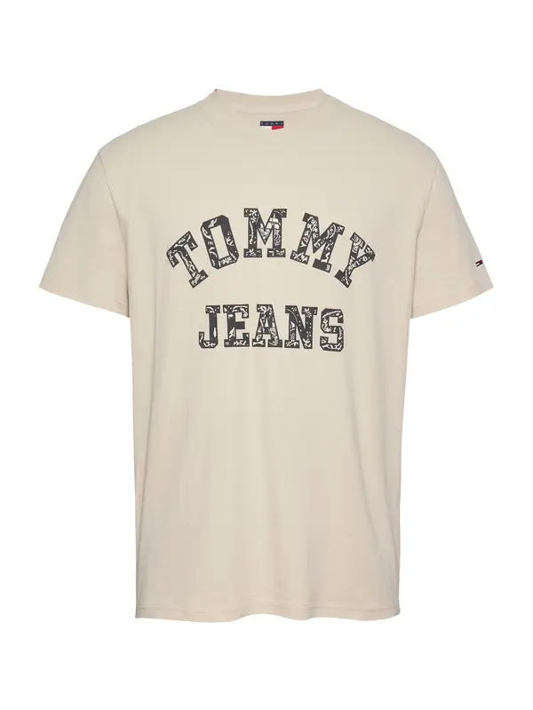 Tommy Jeans Tommy Jeans Majica  bež / črna