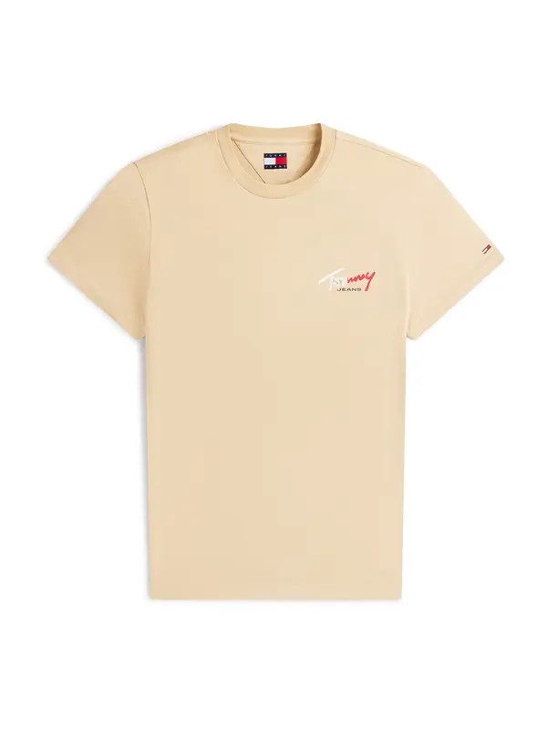 Tommy Jeans Tommy Jeans Majica  bež / rdeča / bela