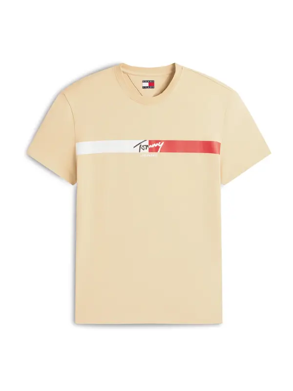 Tommy Jeans Tommy Jeans Majica  bež / rdeča / bela