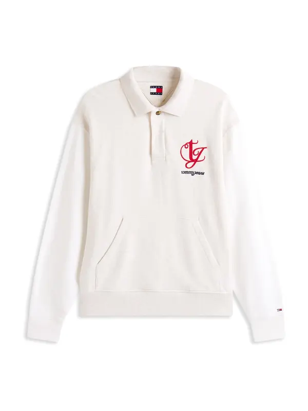 Tommy Jeans Tommy Jeans Majica  bež / rdeča / črna
