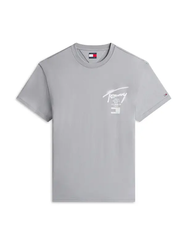 Tommy Jeans Tommy Jeans Majica 'CITY'  siva / bela