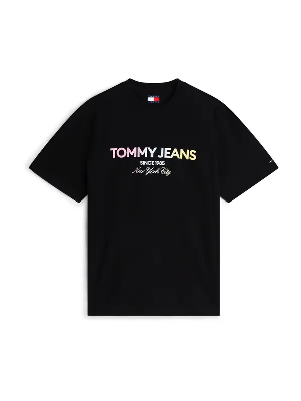Tommy Jeans Tommy Jeans Majica 'Classic Gradient Relaxed'  pastelno modra / svetlo rumena / roza / črna