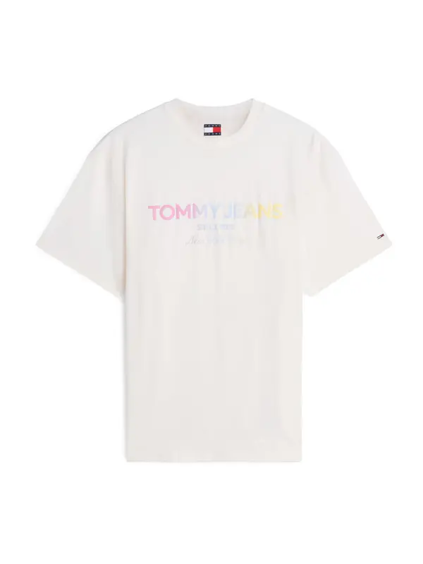 Tommy Jeans Tommy Jeans Majica 'Classic Gradient Relaxed'  svetlo rumena / pastelno lila / svetlo roza / bela