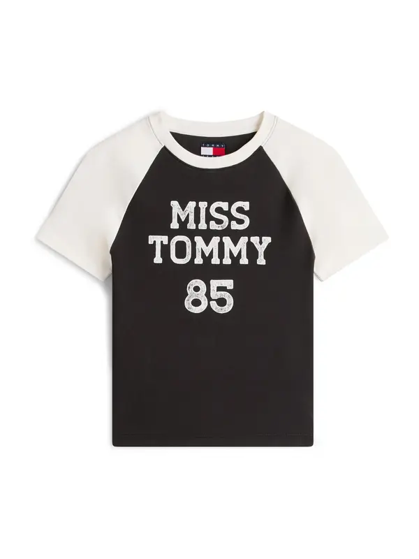 Tommy Jeans Tommy Jeans Majica  črna / bela