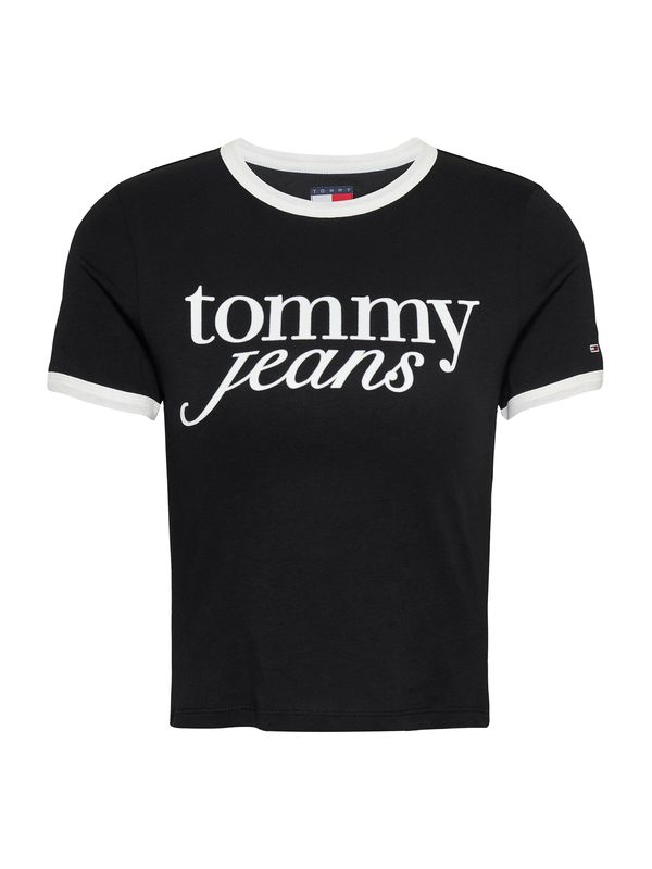 Tommy Jeans Tommy Jeans Majica  črna / bela