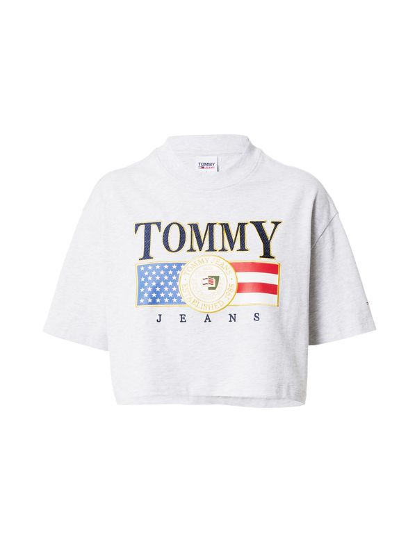 Tommy Jeans Tommy Jeans Majica  dimno modra / pegasto siva / rdeča / črna