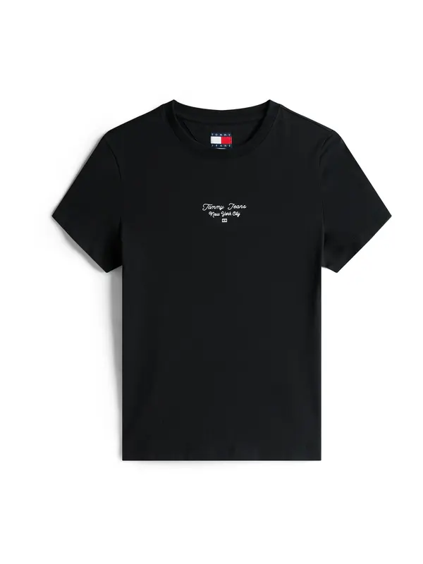 Tommy Jeans Tommy Jeans Majica 'Ess'  črna / bela
