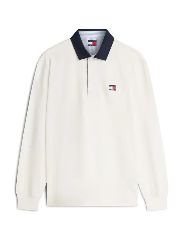 Tommy Jeans Tommy Jeans Majica 'Ess'  ecru / mornarska / živo rdeča