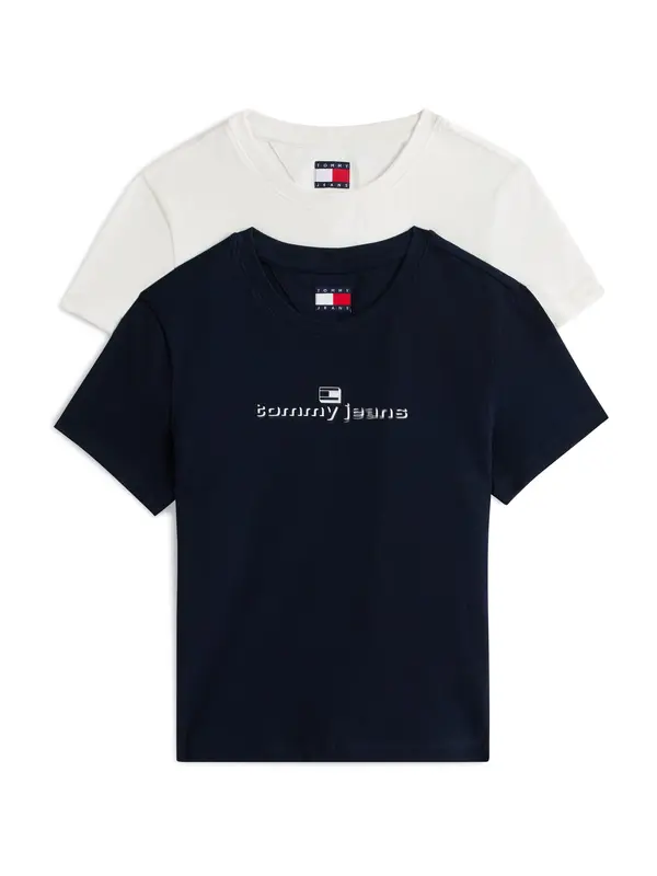 Tommy Jeans Tommy Jeans Majica 'Ess'  temno modra / bela