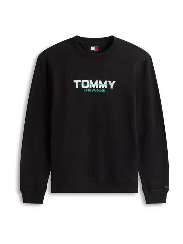 Tommy Jeans Tommy Jeans Majica 'ESS'  zelena / črna / bela