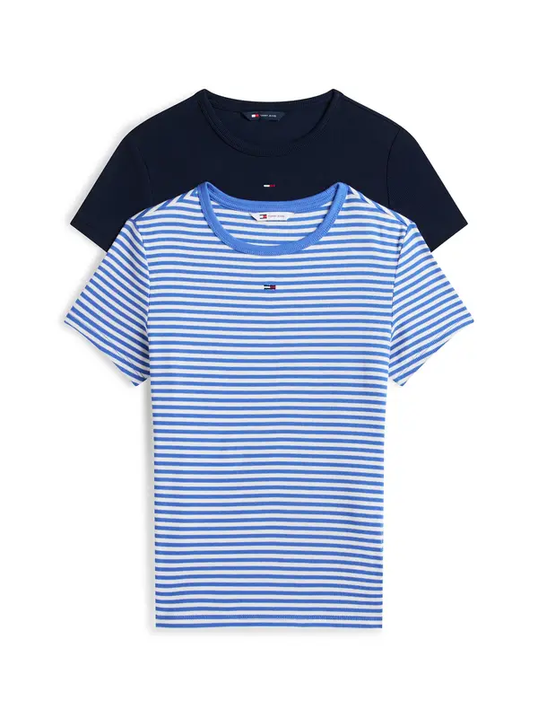 Tommy Jeans Tommy Jeans Majica 'ESSENTIAL'  mornarska / kraljevo modra / bela