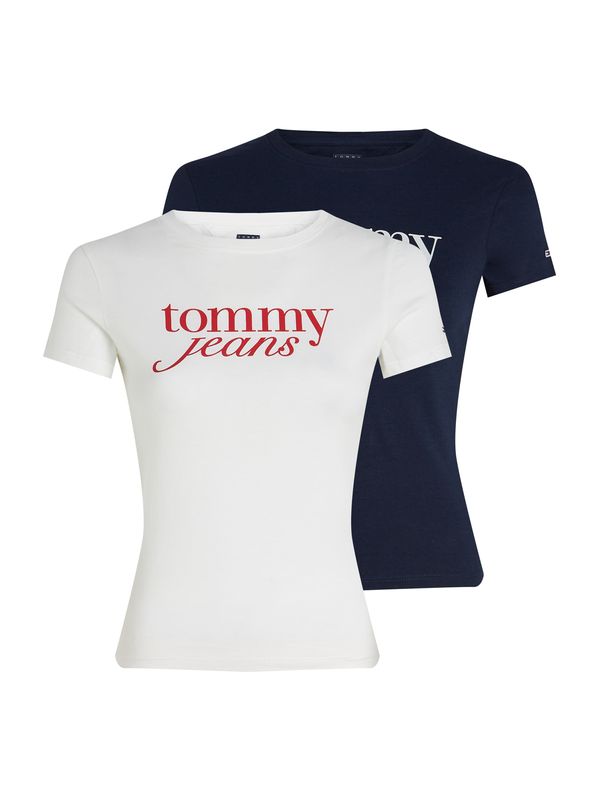 Tommy Jeans Tommy Jeans Majica 'ESSENTIAL'  mornarska / rdeča / bela