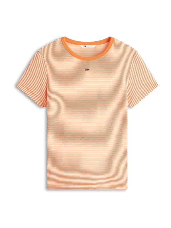Tommy Jeans Tommy Jeans Majica 'ESSENTIAL'  oranžna / bela
