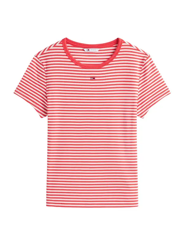 Tommy Jeans Tommy Jeans Majica 'ESSENTIAL'  rdeča / bela