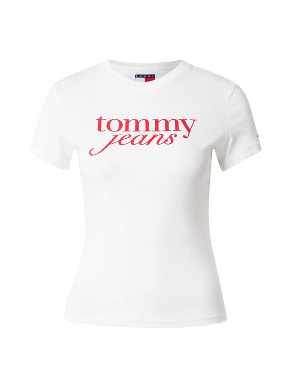 Tommy Jeans Tommy Jeans Majica 'Essential'  rdeča / bela