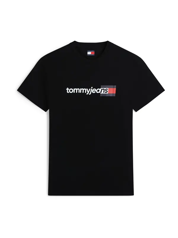 Tommy Jeans Tommy Jeans Majica 'Essential'  rdeča / črna / bela