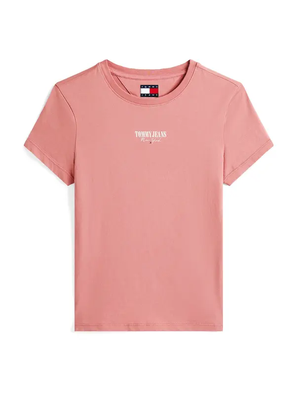 Tommy Jeans Tommy Jeans Majica 'ESSENTIAL'  roza / bela