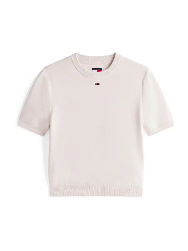 Tommy Jeans Tommy Jeans Majica 'ESSENTIAL'  svetlo bež / mornarska / rdeča / bela